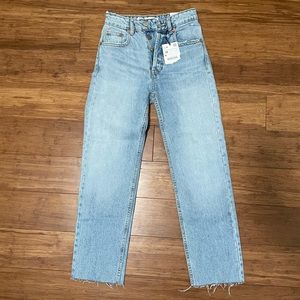 NWT Zara Straight hi-rise ankle length jeans